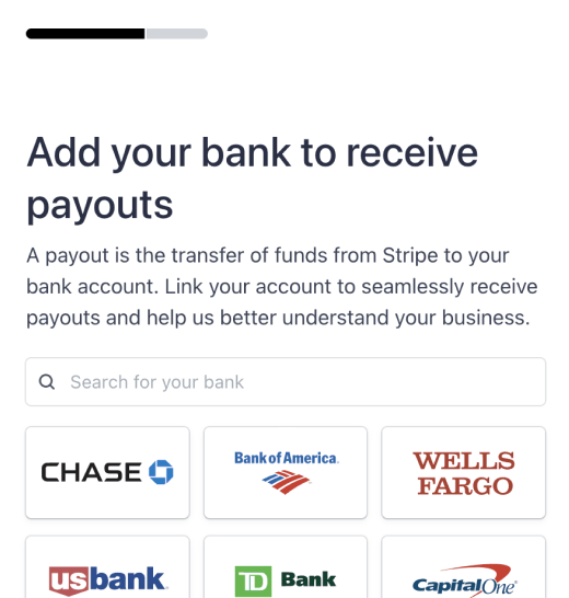 Link bank account